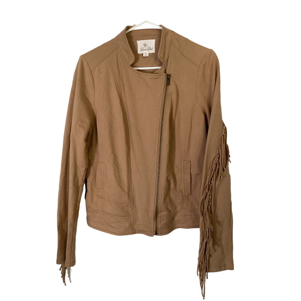 Other Follow Jacket Size Large Brown Suede With Western Fringe